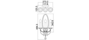 Valentina 3 Light Wall Light Elstead small 4