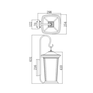 Bromley 3 Light Large Wall Lantern Elstead small 4