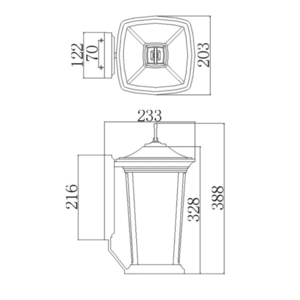 Bromley 2 Light Medium Wall Lantern Elstead small 5