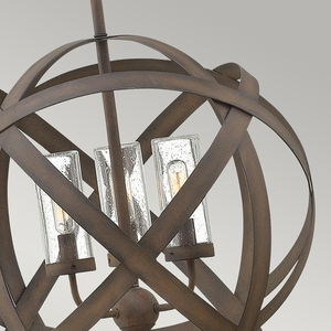 Carson 3 Light Outdoor Chandelier Elstead small 2