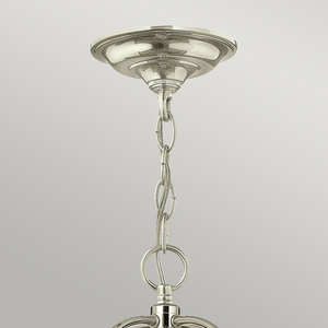 Gentry 6 Pendant Lamp - polished nickel Elstead small 1