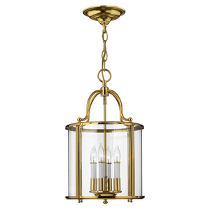 Gentry 4 Light Medium Pendant Lamp - Polished Brass Elstead small 0