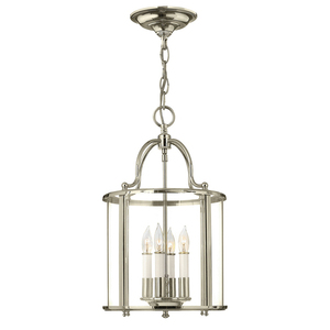 Gentry 4 Light Medium Pendant Lamp - polished nickel Elstead small 0