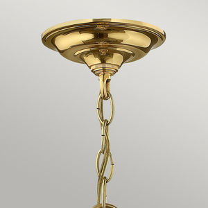 Gentry 3 Light Pendant Lamp Small - Polished Brass Elstead small 1