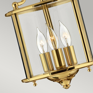 Gentry 3 Light Pendant Lamp Small - Polished Brass Elstead small 3