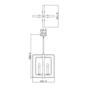 Quentin 4 Light Pendant Chandelier Elstead small 1