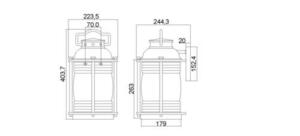 Ashland Bay 1 Light Large Wall Lantern Elstead small 3
