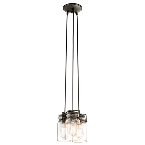 Check Brinley 3 Light Pendant Lamp - Olde Bronze Elstead