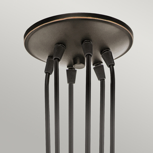 Brinley 6 Light Pendant Lamp - Olde Bronze Elstead small 3