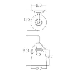 Cora 1 Light Wall Light  Elstead small 4
