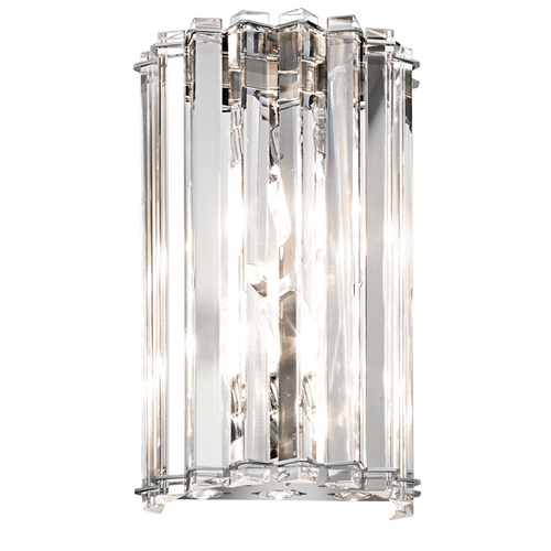 Check Crystal Skye 2 Light Wall Light Elstead
