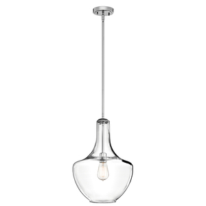Everly 1 Light Medium Pendant Lamp - Chrome Elstead small 0