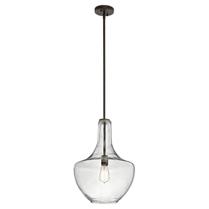 Everly 1 Light Medium Pendant Lamp - Olde Bronze Elstead small 0
