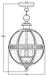 Halleron 3 Light Chain Lantern  Elstead small 4