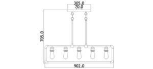 Imahn 5 Light Linear Chandelier  Elstead small 4