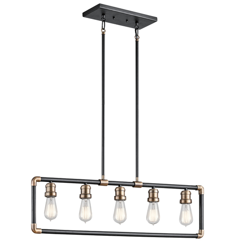 Check Imahn 5 Light Linear Chandelier  Elstead