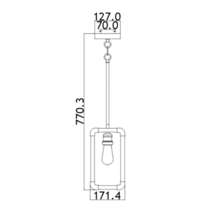 Imahn 1 Light Mini Pendant Lamp Elstead. small 3