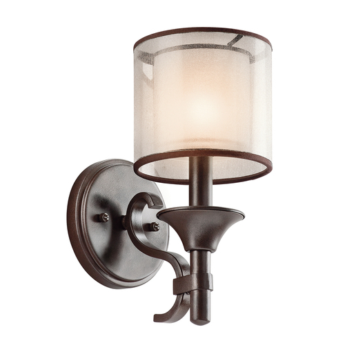 Check Lacey 1 Light Wall Light - Mission Bronze Elstead