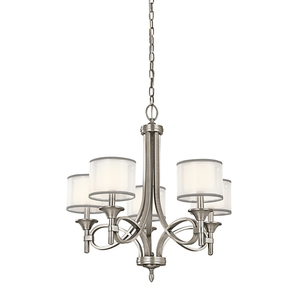 Lacey 5 Light Chandelier - Antique Pewter Elstead small 0