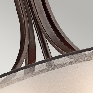 Lacey 4 Light Pendant Lamp - Mission Bronze Elstead. small 2