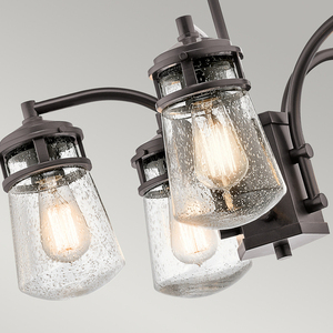 Lyndon 5 Light Outdoor Chandelier - Architectural Bronze Elstead small 3