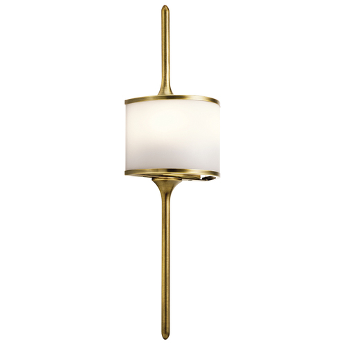 Check Mona 2 Light Wall Light - Natural Brass Elstead