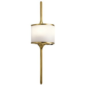 Mona 2 Light Wall Light - Natural Brass Elstead small 0