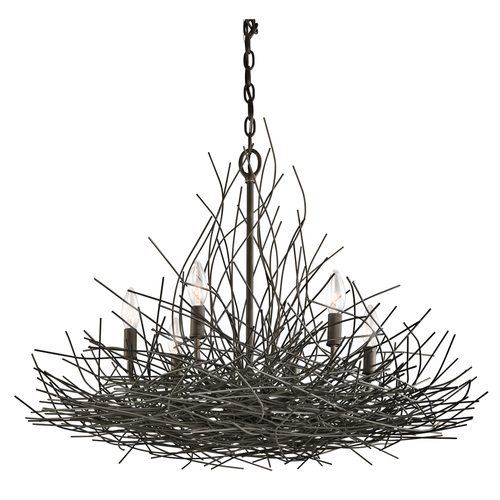 Check Organique 6 Light Chandelier  Elstead