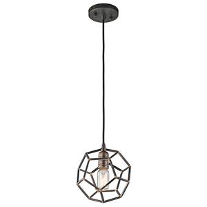 Rocklyn 1 Light Mini Pendant Lamp raw steel Elstead. small 0