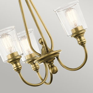 Waverly 3 Light Chandelier - Natural Brass Elstead small 2