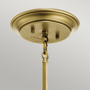 Waverly 1 Light Mini Pendant Lamp - Natural Brass Elstead small 2