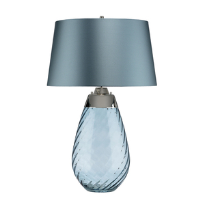 Lena 2 Light Large Blue Table Lamp Elstead small 2