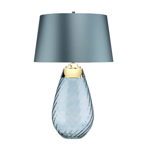 Lena 2 Light Large Blue Table Lamp Elstead small 3