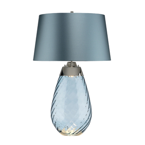 Lena 2 Light Large Blue Table Lamp Elstead small 0