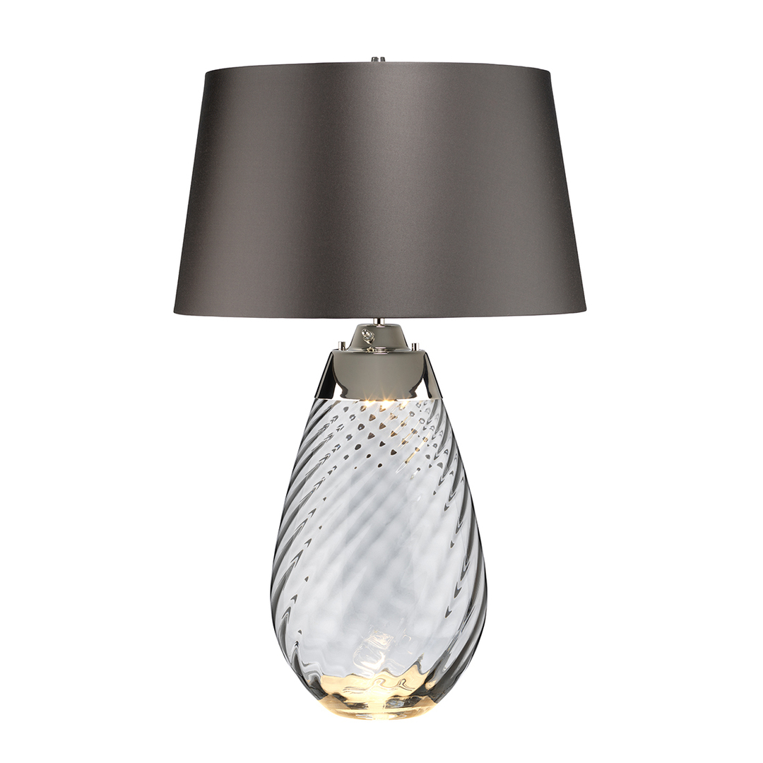 Lena 2 Light Large Smoke Table Lamp Elstead