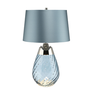 Lena 2 Light Small Blue Table Lamp Elstead small 0
