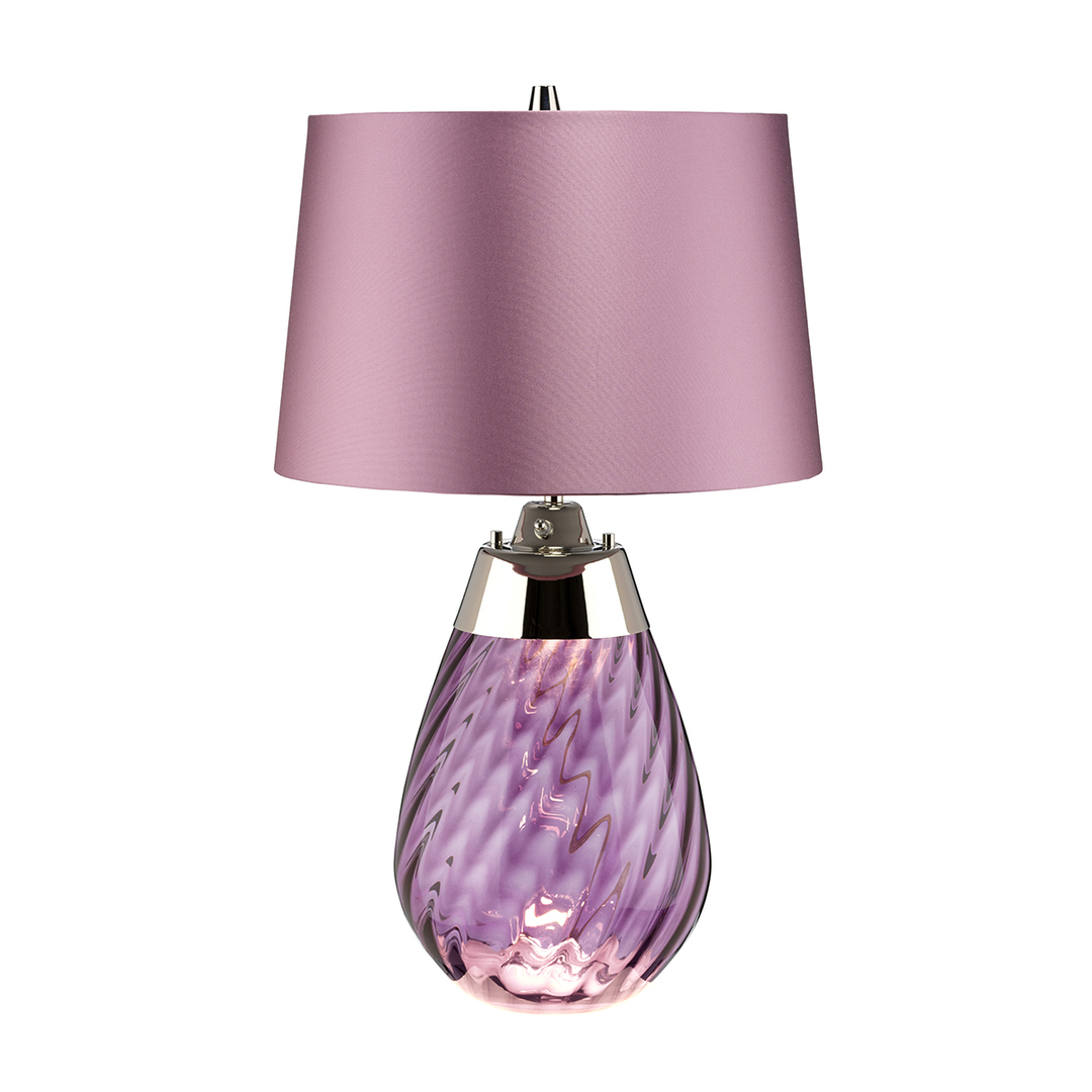 Lena 2 Light Small Plum Table Lamp Elstead