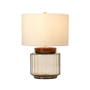 Luga Table Lamp - Smoke Elstead small 1