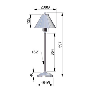 Provence 1 Light Stick Lamp - Polished Nickel Elstead small 3