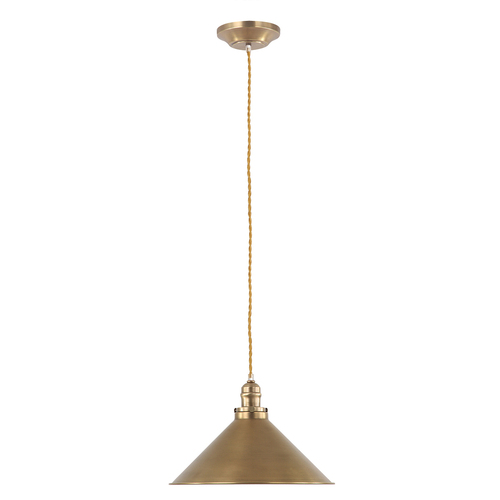 Check Provence 1 Light Pendant - Aged Brass Elstead