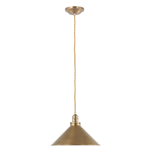 Provence 1 Light Pendant - Aged Brass Elstead small 0