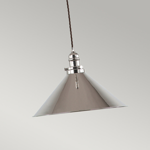 Provence 1 Light Pendant - Polished Nickel Elstead small 2