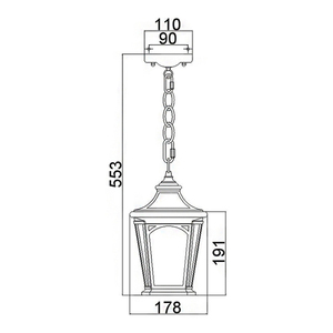 Bedford 1 Light Small Chain Lantern Elstead small 4