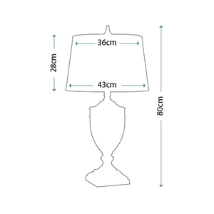 Dennison 1 Light Table Lamp - Paladian Bronze Elstead small 4