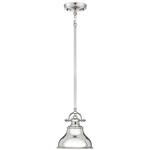 Check Emery 1 Light Mini Pendant Lamp - Imperial Silver Elstead