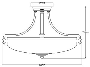 Griffin 4 Light Semi-Flush Light - Antique Nickel Elstead small 4