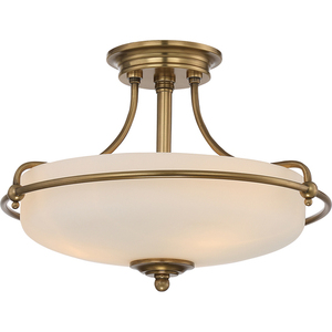 Griffin 3 plafond - faded brass Elstead small 0