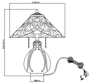 INDIA 2 Tiffany Table Lamp - Elstead small 1