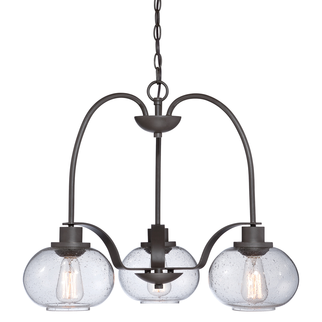 Trilogy 3 Light Chandelier - Old Bronze Elstead