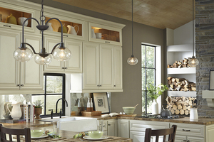 Trilogy 3 Light Pendant - Old Bronze Elstead small 1